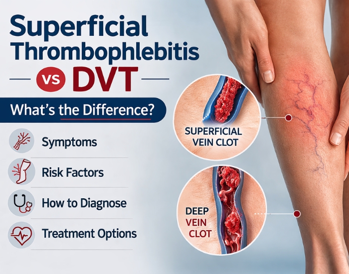Superficial Thrombophlebitis vs Deep Vein Thrombosis